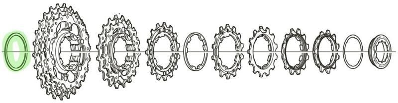 Shimano 1 MM Spacer - CS-7800 / 6600