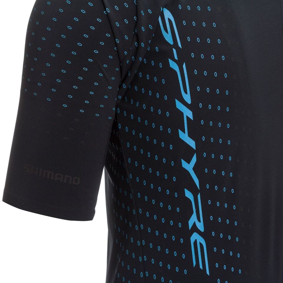 Shimano S-PHYRE Racing Kısa Kollu Forma Siyah/Mavi Large