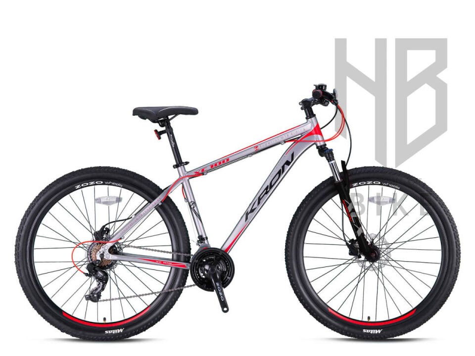 Kron XC100 - 27.5'' MTB Erkek - H.Disk - 21 Vites SİYAH-KIRMIZI/GRİ - 18'