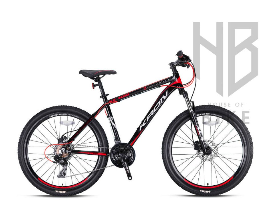Kron XC100 - 27.5'' MTB Erkek - H.Disk - 21 Vites TİTANYUM GRİ-KIRMIZI/MAT SİYAH - 16'