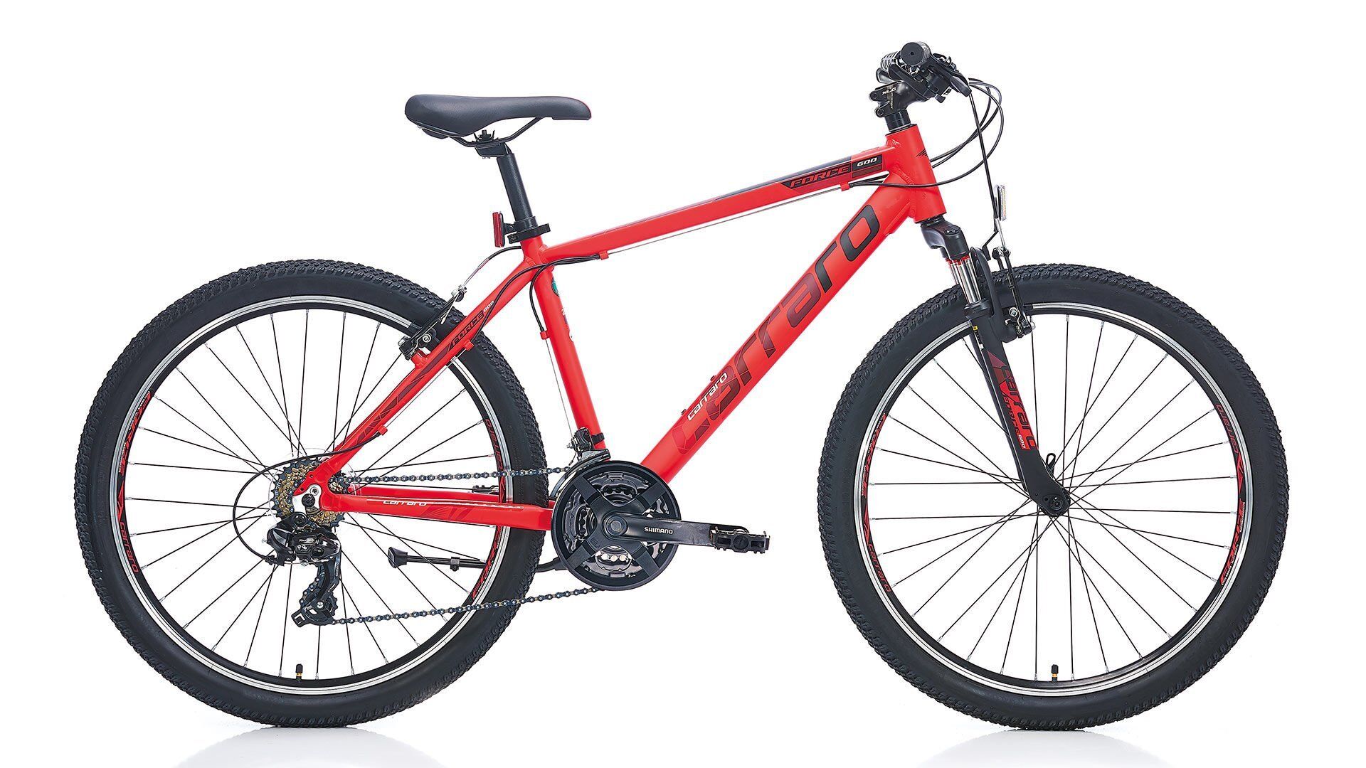 Carraro 26'' Force 600 21-V V-Fren Dağ Bisikleti 43 Cm - Mat Açık Mavi-Siyah-Gümüş