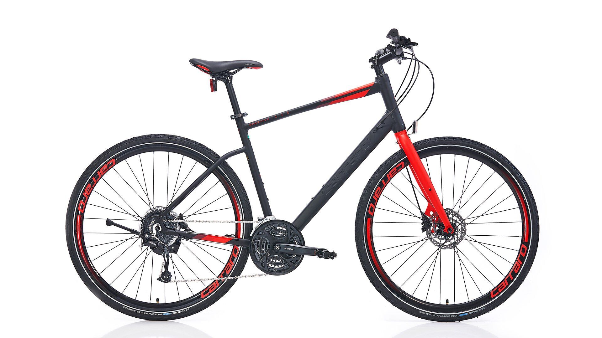 CARRARO SPORTIVE 328 28'' 27-V HD MAT SİYAH-KIRMIZI - 40 Cm