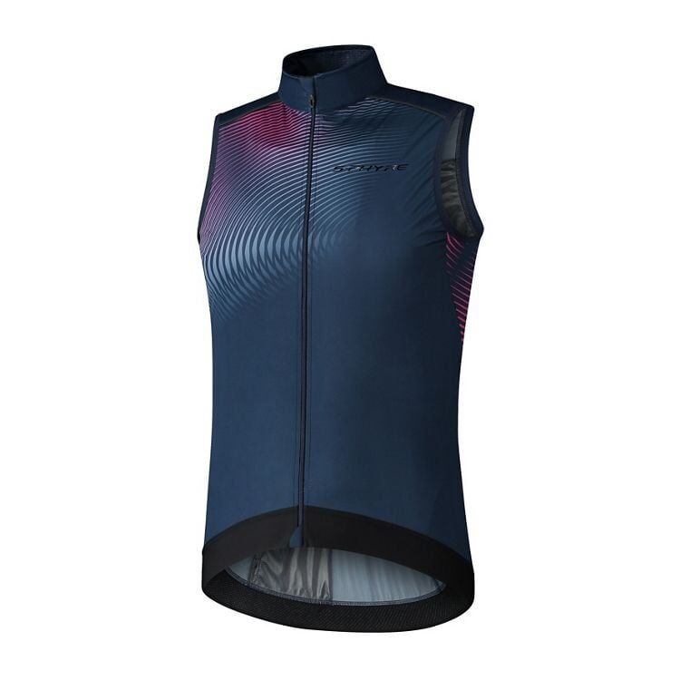 Shimano S-PHYRE Printed Wind Vest Rüzgarlık Yelek Siyah/Kırmızı - Small