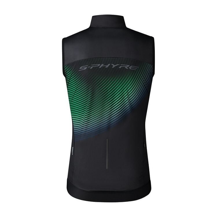 Shimano S-PHYRE Printed Wind Vest Rüzgarlık Yelek Siyah/Kırmızı - Small