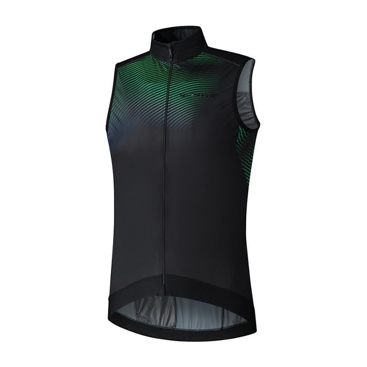Shimano S-PHYRE Printed Wind Vest Rüzgarlık Yelek Siyah/Kırmızı - Small