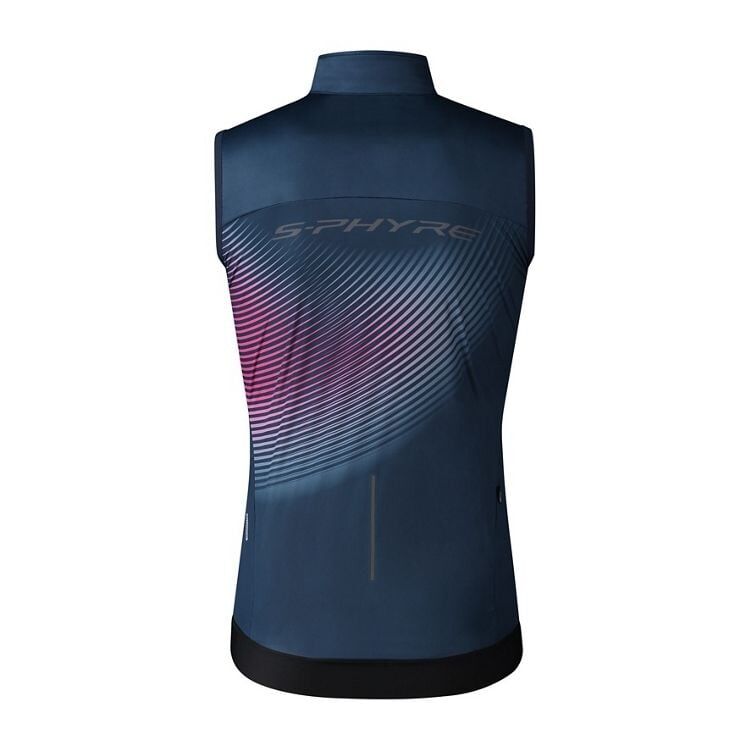 Shimano S-PHYRE Printed Wind Vest Rüzgarlık Yelek Siyah/Kırmızı - XLarge