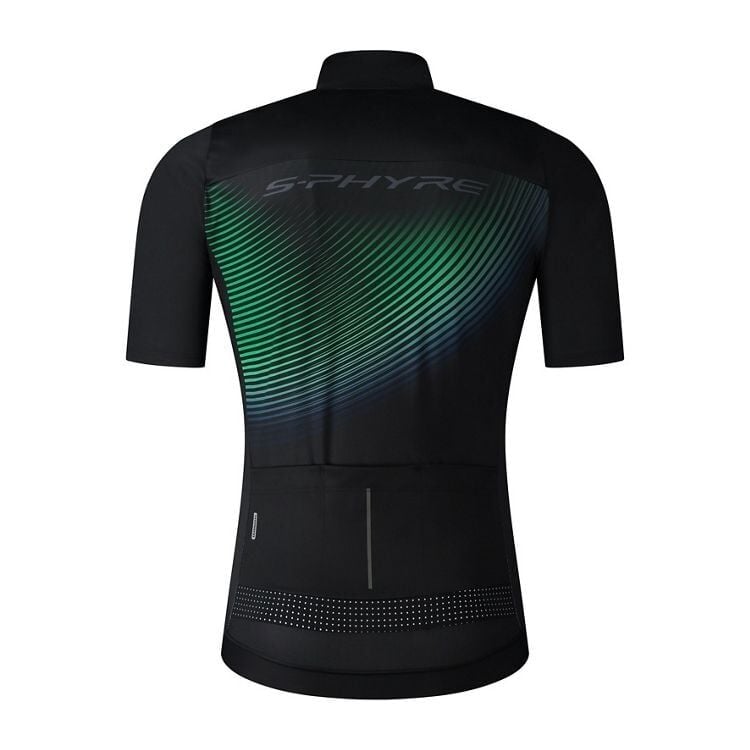 Shimano S-PHYRE Kısa Kollu Printed Kışlık Rüzgarlık Ceket Siyah/Yeşil - XXLarge
